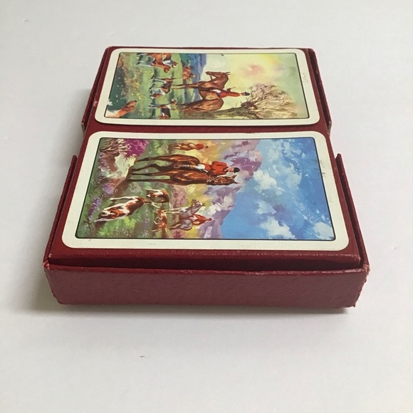 Equestrian Playing Cards Horses 2 Decks John Waddington Leeds & London Vintage - Picture 9 of 16